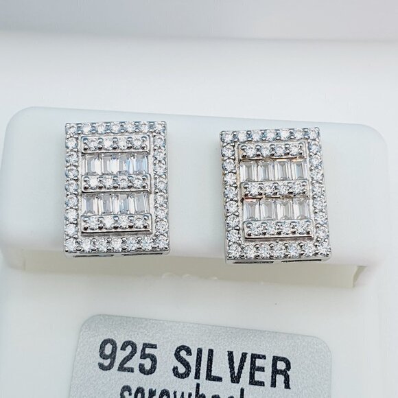 "925 Sterling Silver Cubic Zirconia Earrings, U19254807 - Picture 1 of 11